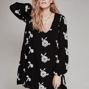 Free People long sleeve embroidered floral dress
